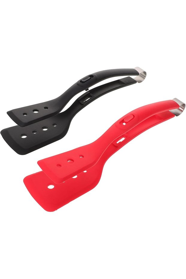 2-Pack of food tongs - silicone Kitchen tongs - For cooking & grilling - can hold steak - fish - eggs - etc - non-slip & heat-resistant Kitchen tools