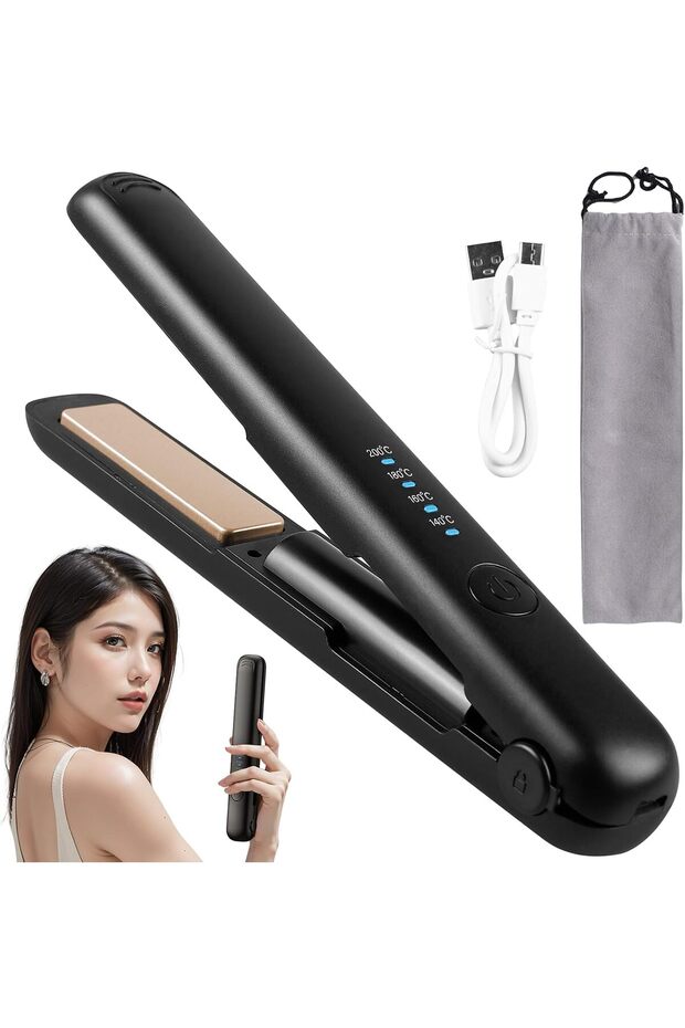 Cordless Mini Hair Straightener, Professional Hair Straightener, 2-in-1, Suitable for Long or Short Hair (1 piece)