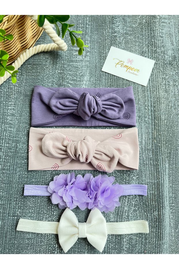 Baby Girl Purple Bandana Buckle Set