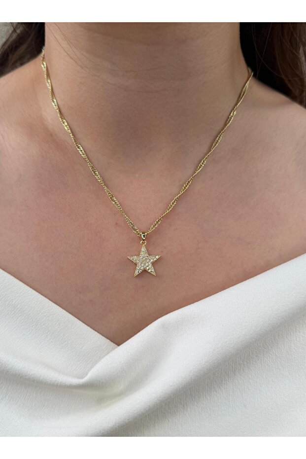 Xuping Zircon Stone Star Necklace