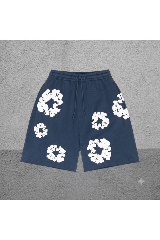 Unisex Oversize Floral Patterned Summer Shorts – Multi-Colored
