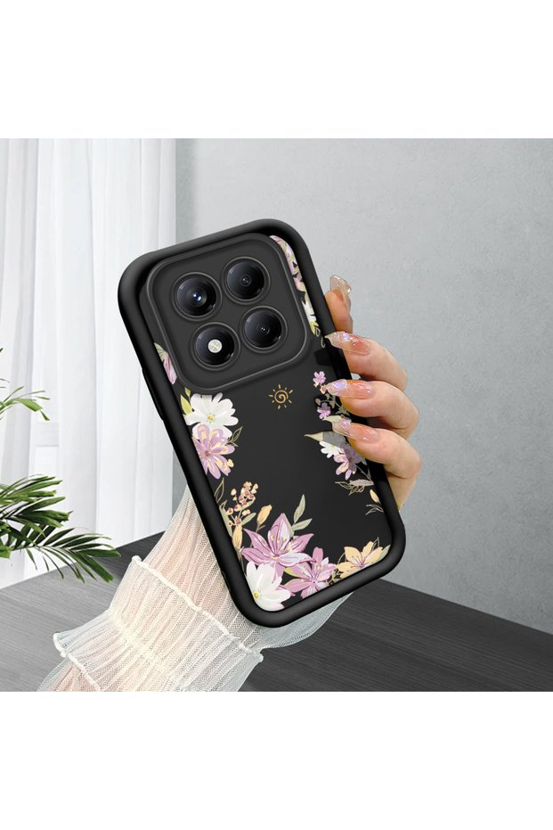 Redmi Note 14 Pro 4g Compatible Black Silicone Case Shockproof with Camera Protection