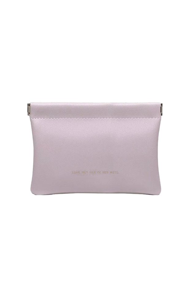 Larger C1 Automatic Closed Purse Bag Mini PU Separate Earphone Charging Cable Storage Bag Portable Z