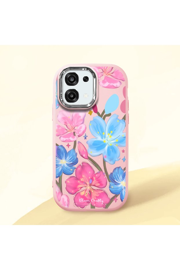 Oppo A6 Pro 4G/5G Compatible Shock-Absorbing Camera Protected Pink Silicone Case