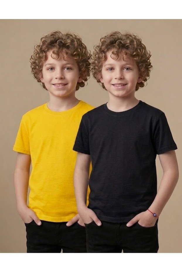 Children's Unisex Set of 2 Cotton Crew Neck Short Sleeve Basic T-Shirt School Daily 23 April 29 October Show T-Shirt