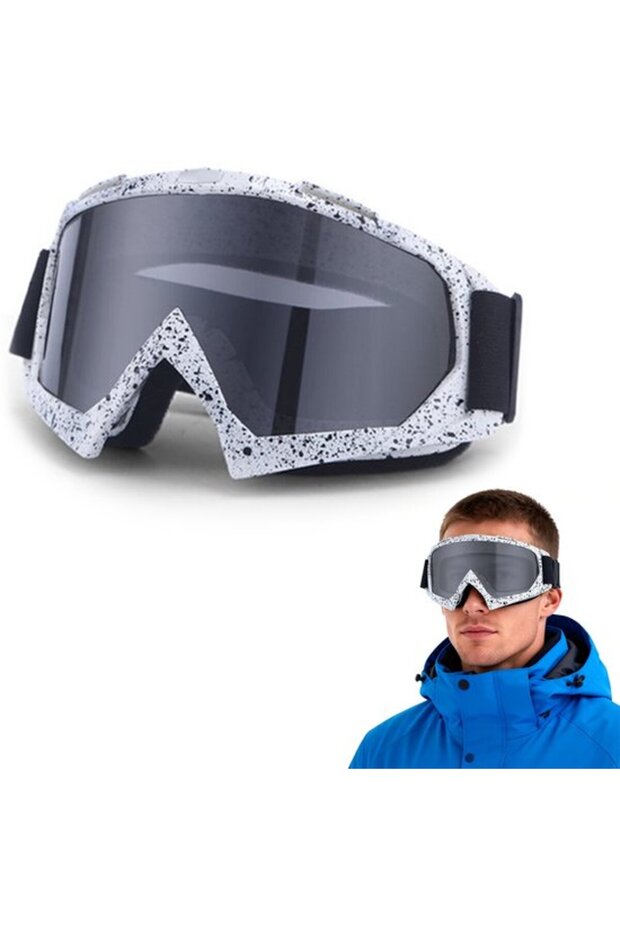 Ski goggles over glasses 17.5x7.5cm.