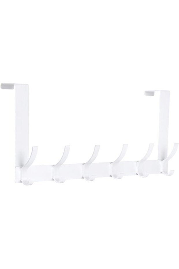 Black 6-hook door hook