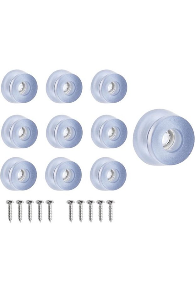Table and chair leg protectors, 10 pieces, transparent, suitable for furniture.