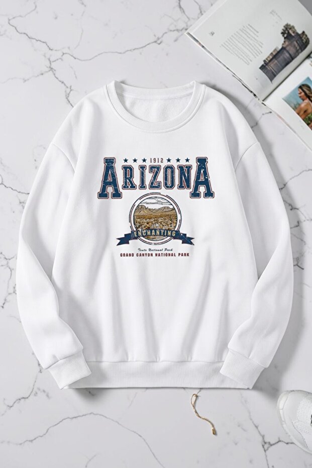 Unisex Arizona Printed Crew Neck Sweatshirt