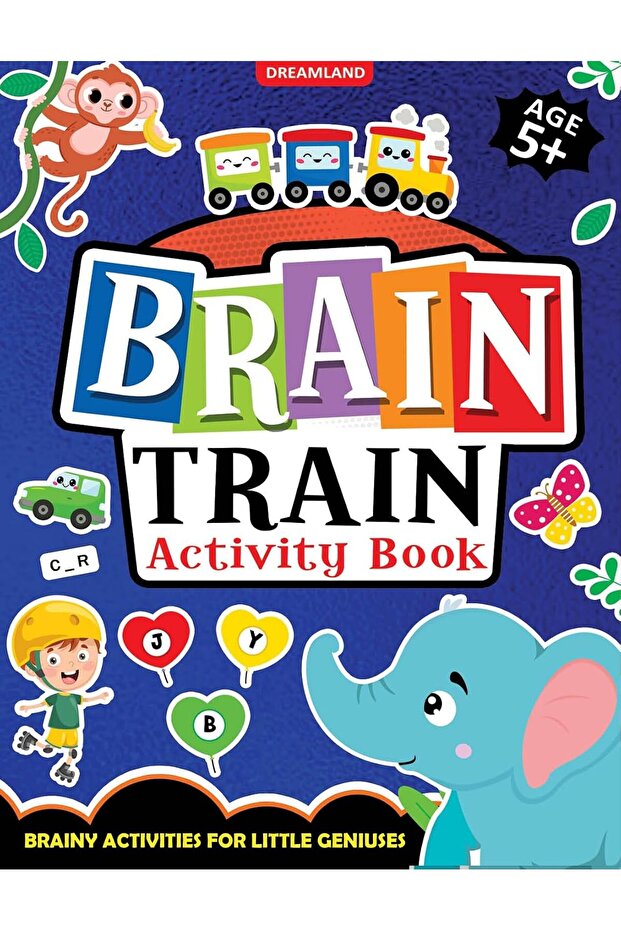 Brain Train Activity Book for Kids Age 5+ - With Colouring Pages, Mazes, Puzzles and Word searches Activities