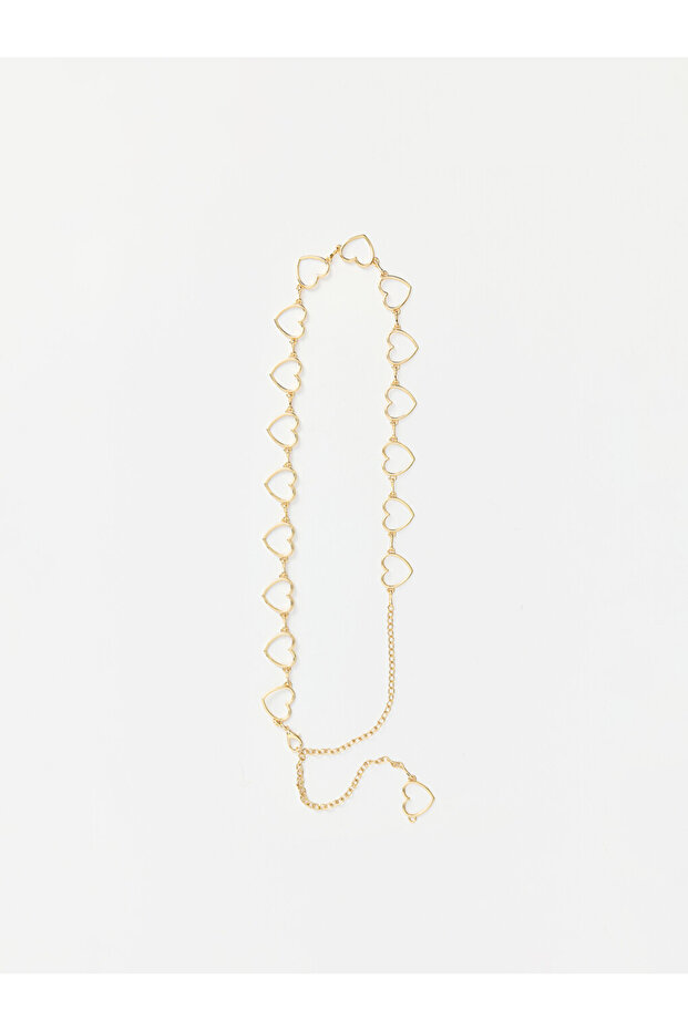 Quality Pieces from Çelebi Store Women's Belt with Heart Figured Chain Design