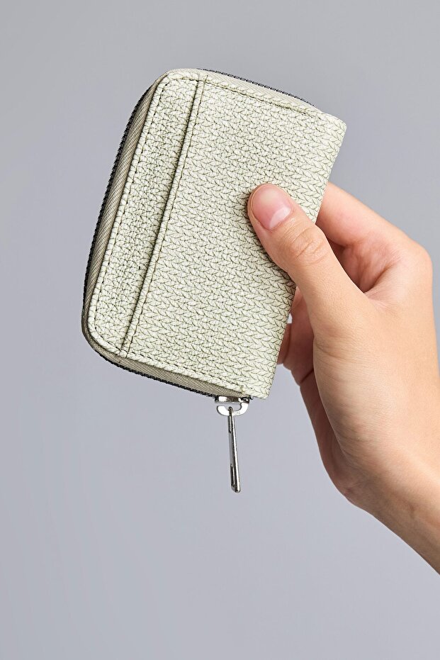 Women's Textured Zippered Coin Purse H0616Axns