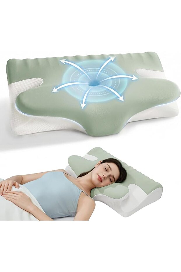 Winthome Memory Foam Pillow for Neck Pain, Restorative Sleep Cervical Pillow, 60D Slow Rebound Ergon