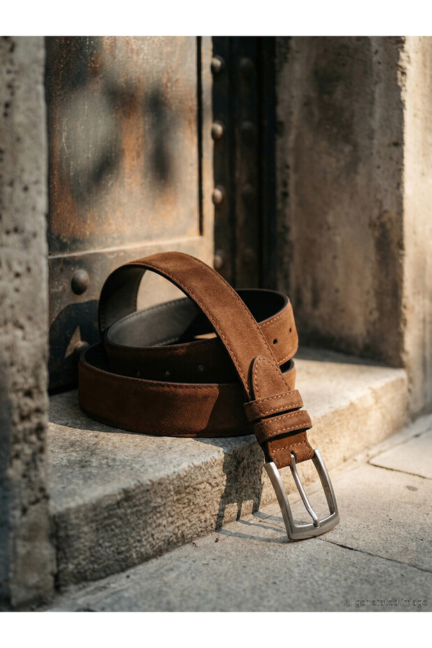Nevavm Suede Men's Belt with a Difference