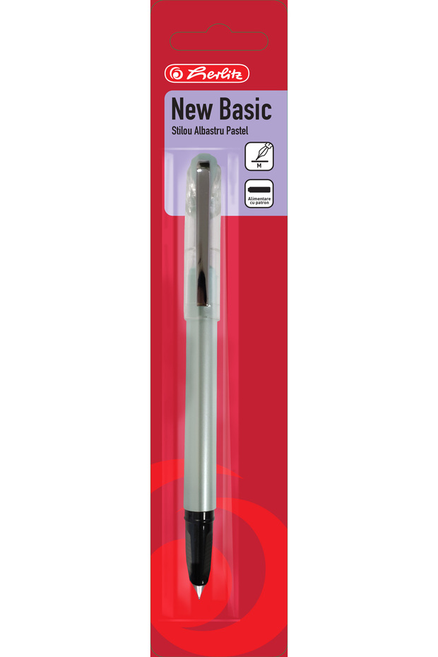 Stilou New Basic M Albastru Pastel Blister