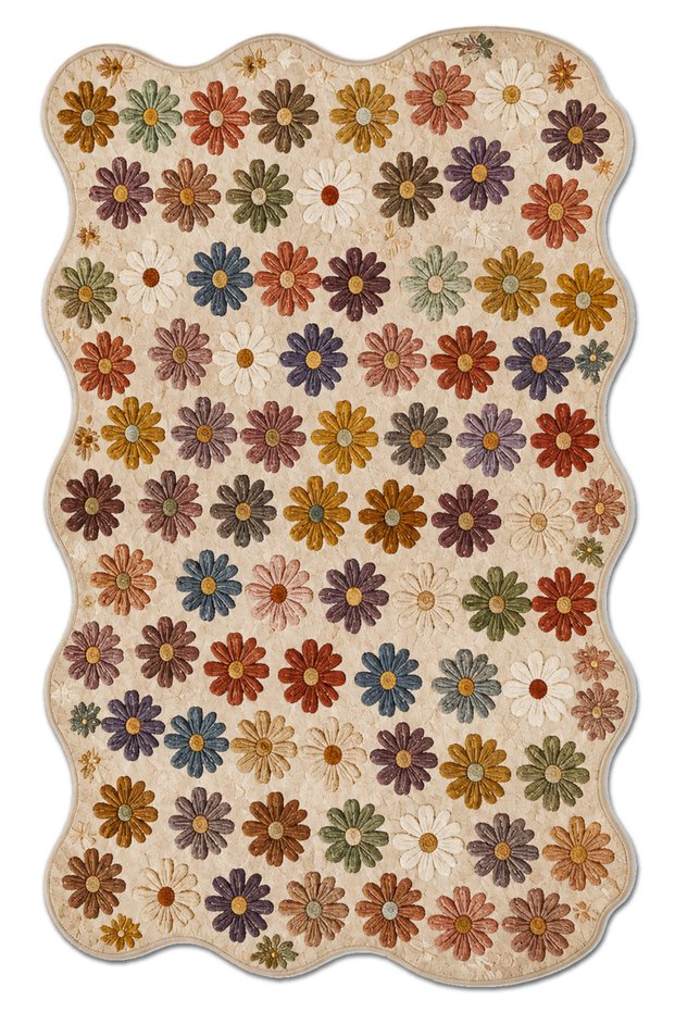 Sdt Traditional Patterned Modern Woven Base Decorative Carpet Sdtamor5076