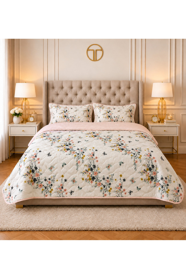 Bedspread Double Pique & Blanket & Thin Quilt + 2 Pillowcases