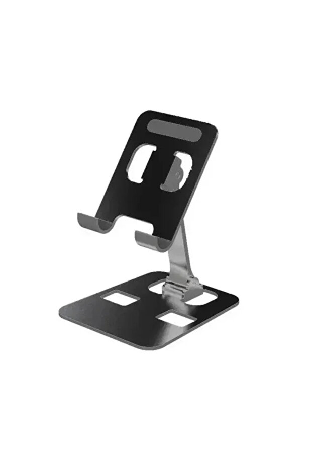 black Aluminum Alloy Desktop Mobile Phone Stand Foldable iPad Tablet Support Cell Phone Desk Bracket