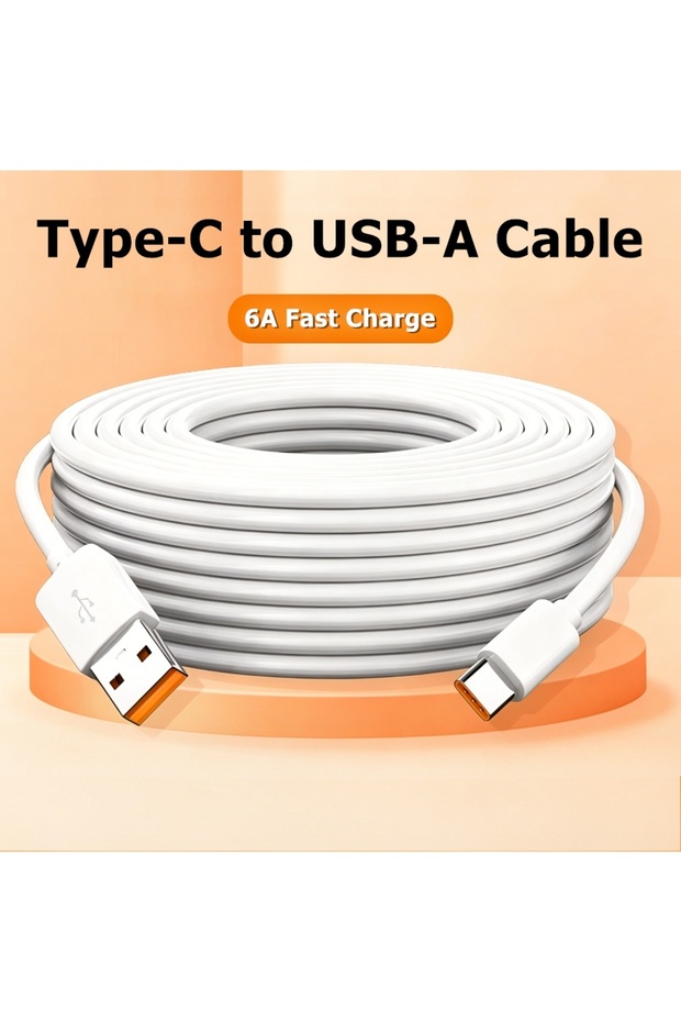 2m White 1m 2m 3m Type C USB 6A 120W Quick Charge Cable For Huawei Mate 40 50 P60 Nova 13 14 Honor 2
