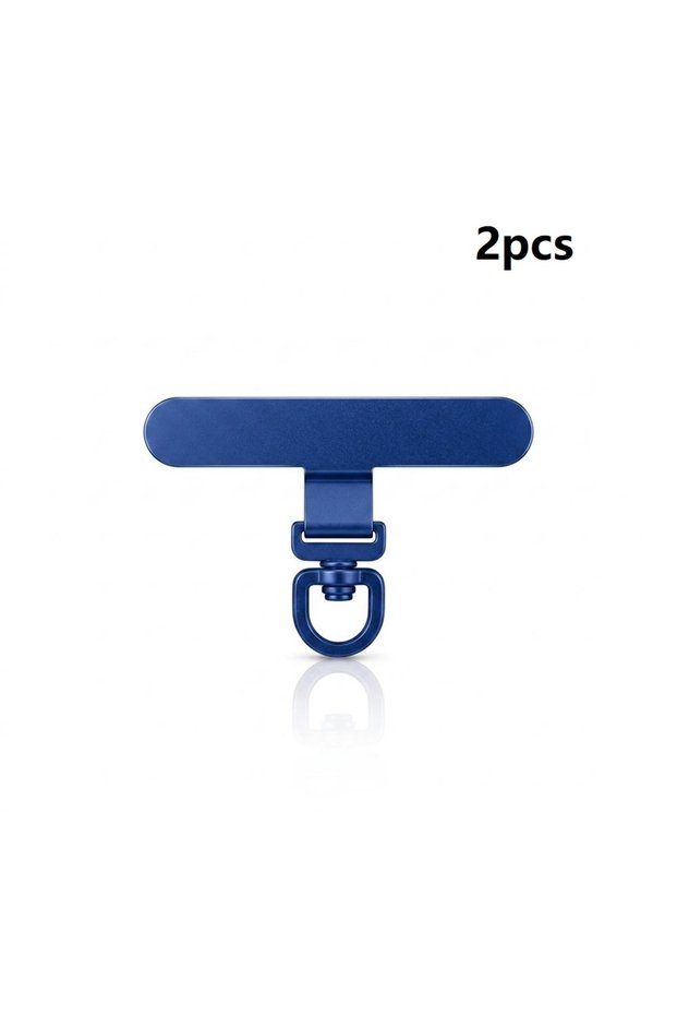 Blue 2 pieces 2 Pieces of 360° Rotating Stainless Steel Mobile Phone Hanger Connectors, Metal Safety
