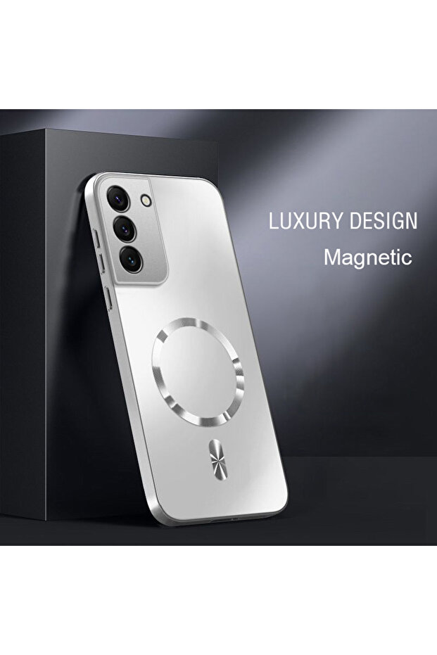 Galaxy S25 Sliver AG Magnetic Matte Silicone Case For Samsung S26 S25 Edge S24 S23 S22 S21 FE Ultra