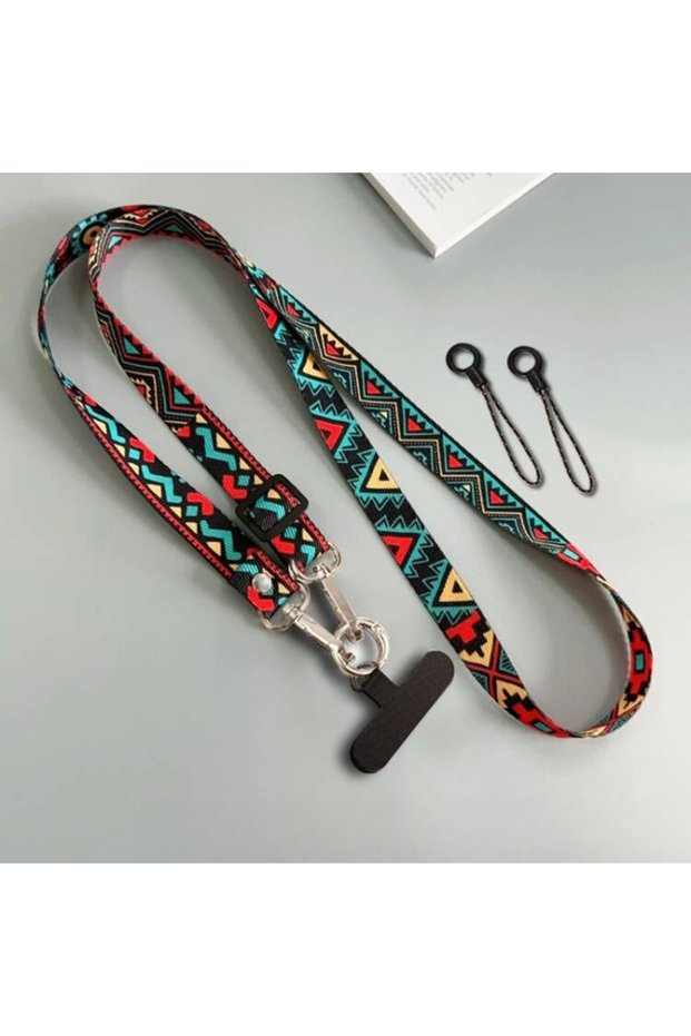 001 Fashion Wide Phone Lanyard Crossbody Neck Strap Adjustable Long Chain for Phone Case Non Choke C