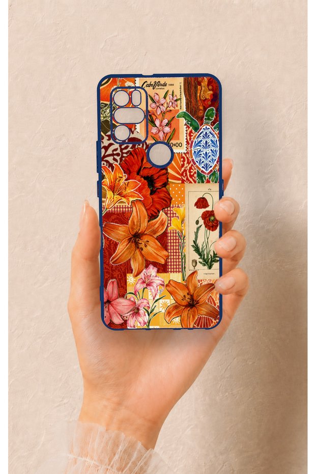Omix X300 Compatible Orange Lily Patterned Silicone Case