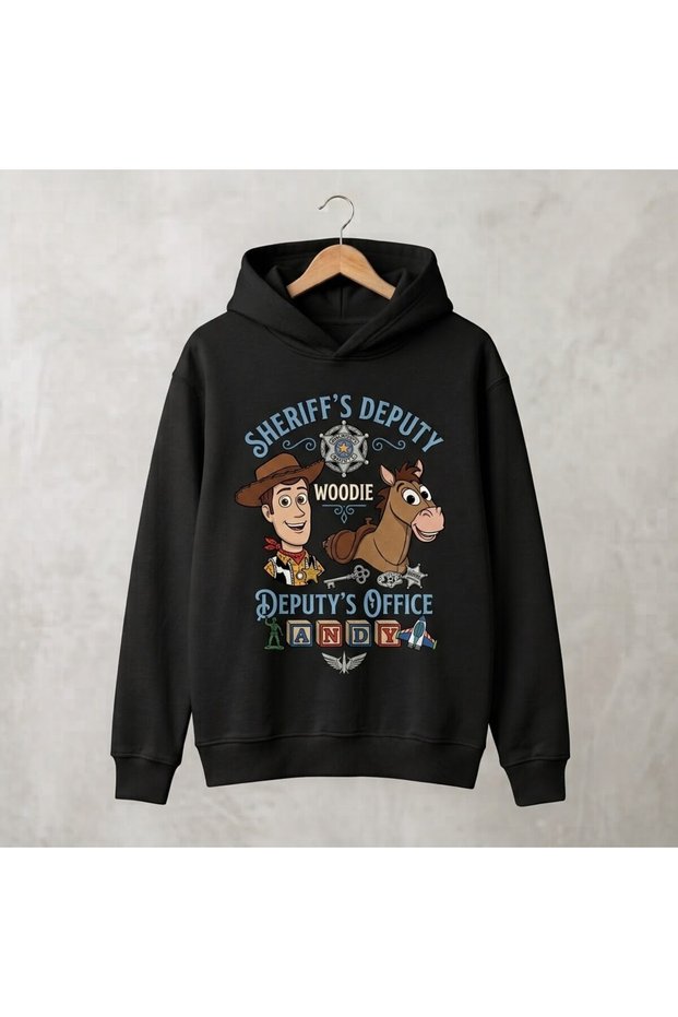 Toy Story Woodie Printed Hooded 100% Cotton Kids Sweatshirt