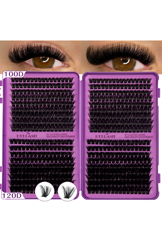100D 120D D Curl Individual Eyelash Clusters High Capacity Dense Eyelash Extension 8-16mm Suit for D