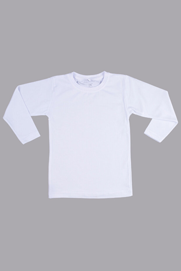 Children's Long Sleeve Basic Body White