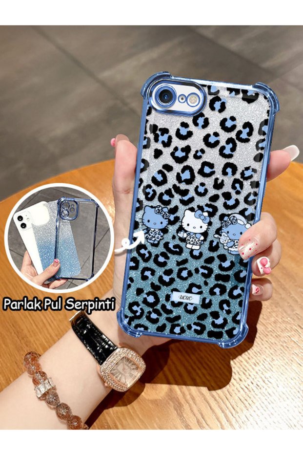 iPhone 7/8/Se 2020 2022 Compatible Transparent Four Corner Silicone Coated Glossy Edge Case