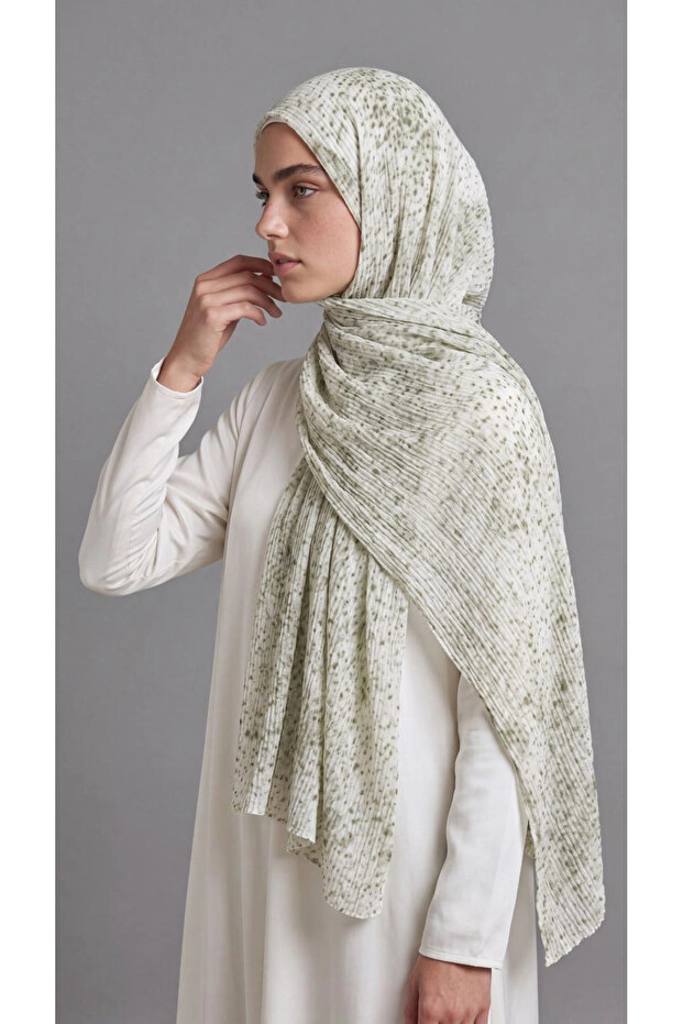 Muslin Spotted Shawl Mold Green