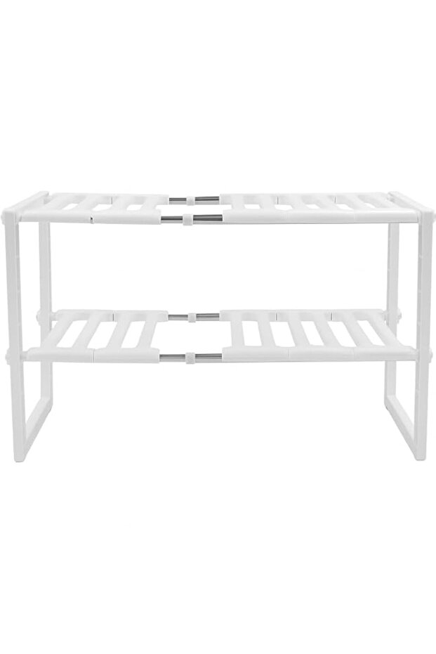 Fitto Under Sink Storage Rack – Adjustable Multi-Layer Shelf Organizer, Durable Space-Saving Storage Shelf for Kitchen, Bathroom, or Laundry Room – Heavy-Duty, Rust-Resistant, Easy Assembly