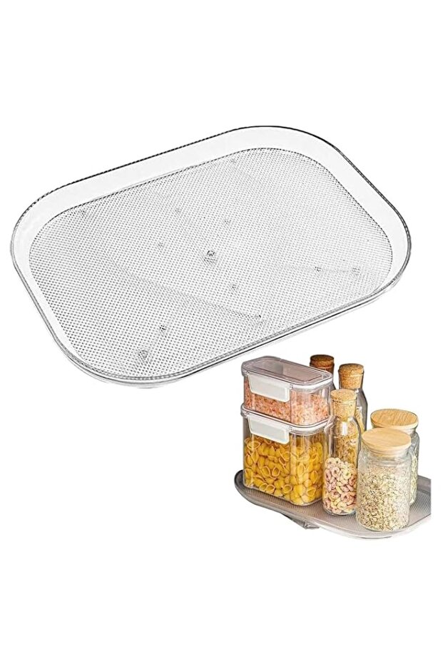 Refrigerator Trays Lazy Susan Organizer Turntable Fridge Organizer for Refrigerator,Cabinet, Table, Pantry, Kitchen, Countertop (40X30)