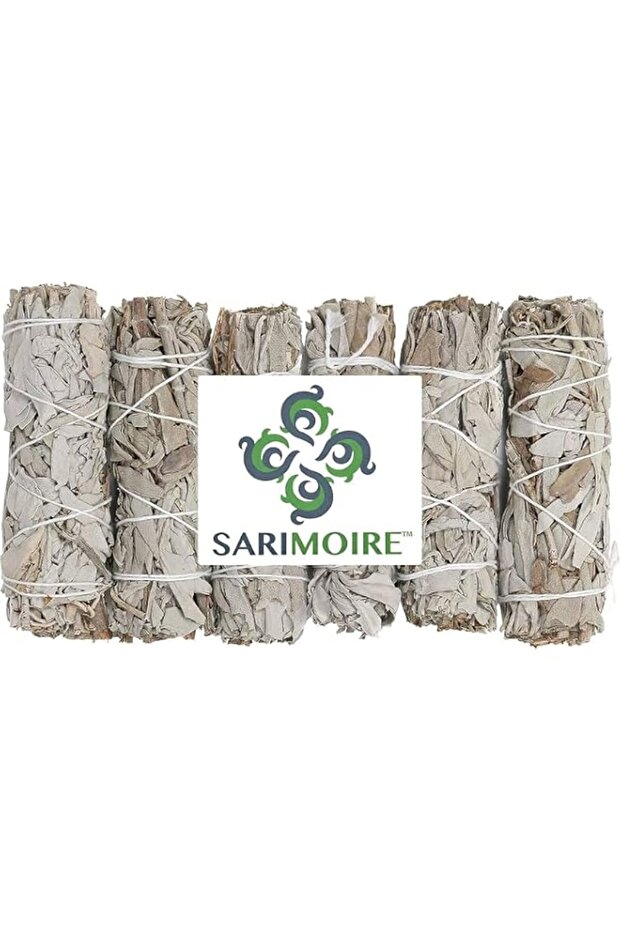 White Sage Smudge Sticks, Natural Dried Herbs, 6 Pack Bundle, Spiritual Cleansing