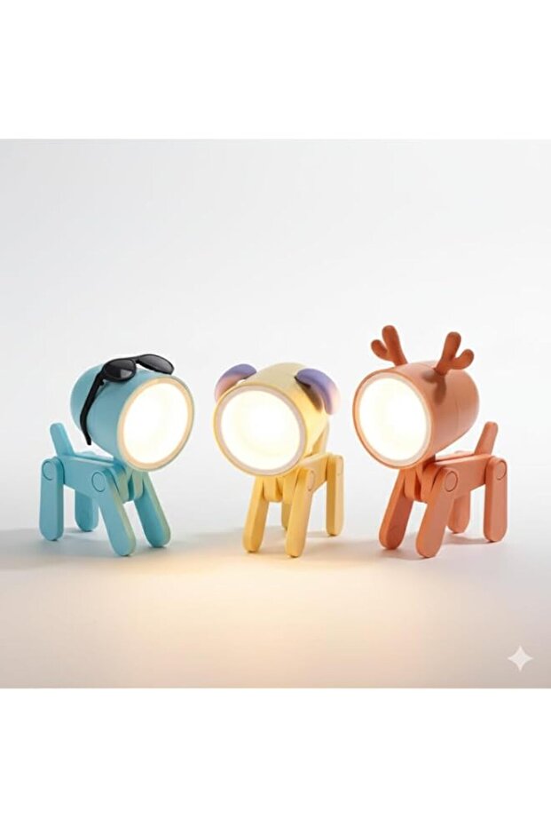 Cute Deer Night Light & Phone Holder – Mini LED Lamp with Movable Limbs, Warm Cozy Glow, Portable Battery Powered Desk & Bedside Light