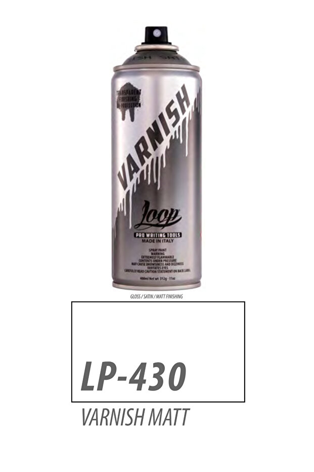 Lub Colors Spray Paint 400ml - Varnish Matt 430