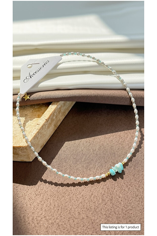 Summer Collection Figured Colorful Beaded Handmade Special Design Women's Necklace