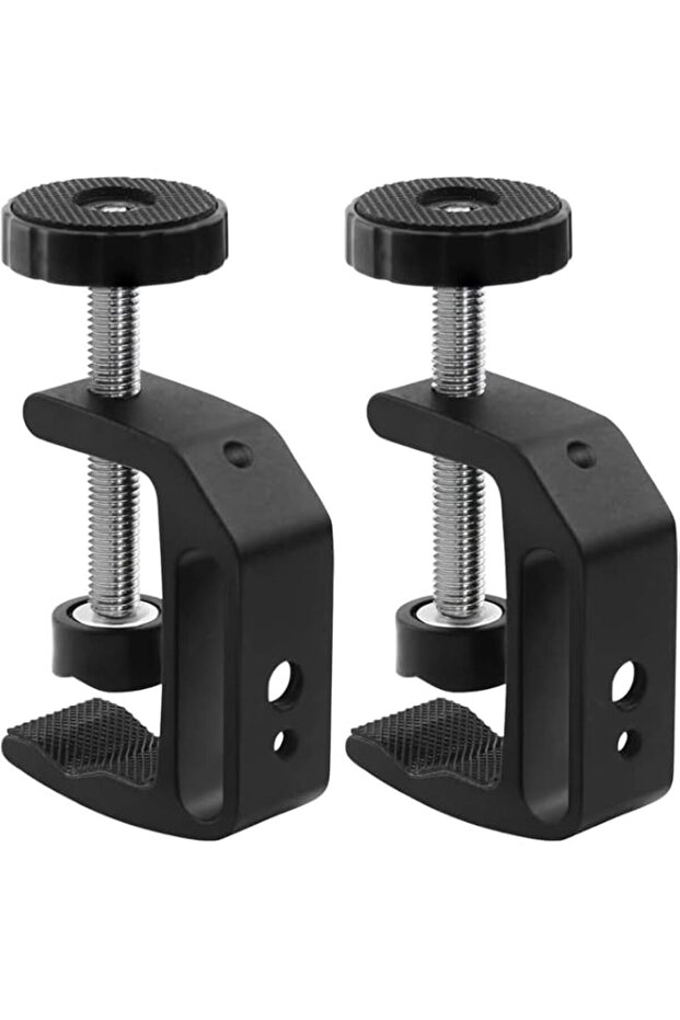 THE WHITE SHOP 2PCS,Universal C-Clamp Thread Hole For Desktop Mount Holder LCD Monitor Flash Desks Carts Benches Worktables