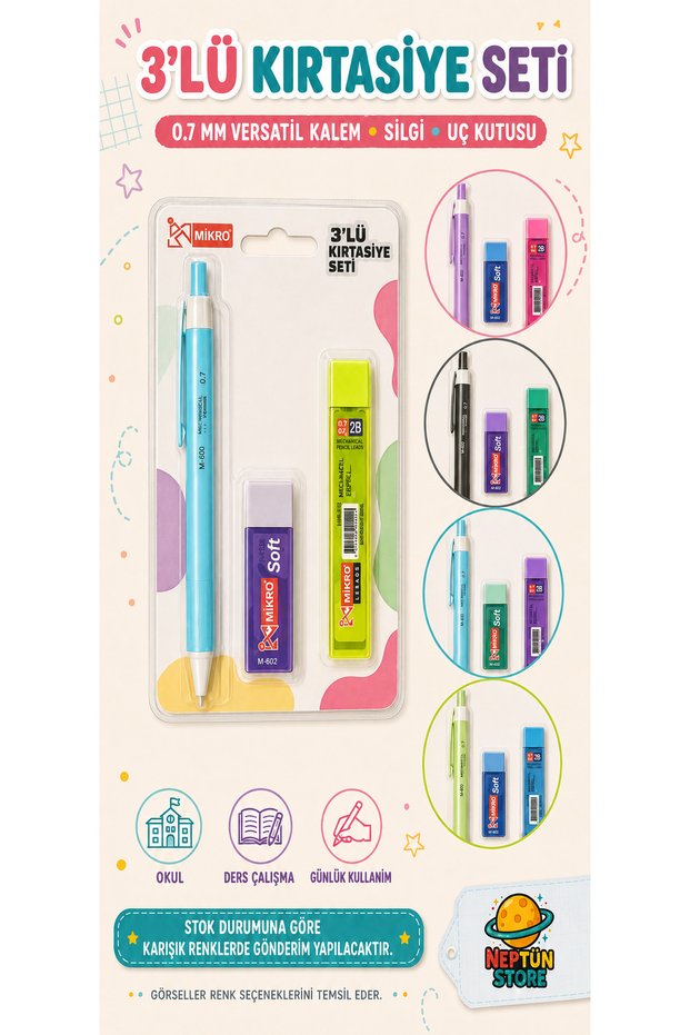 Micro 3-Piece Stationery Set 0.7 mm