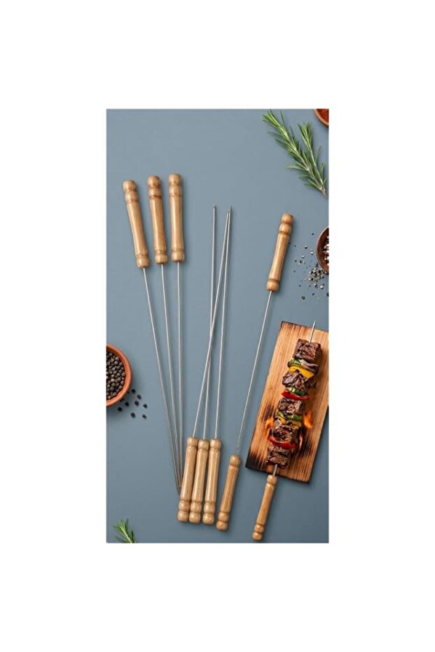 LTR L1001 BBQ Skewer Set 6-Pieces, 42 cm Size