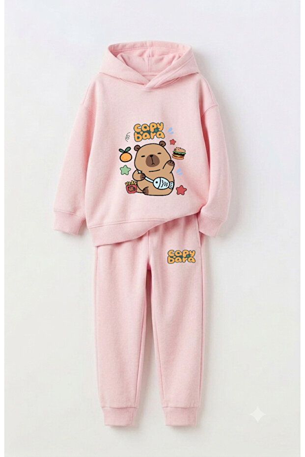 Capypara printed sweatshirt set