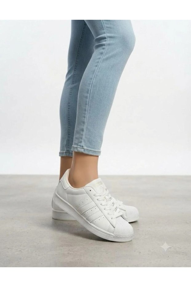 Women's White Sneaker Daily Orthopedic Sole Walking Sports Shoes