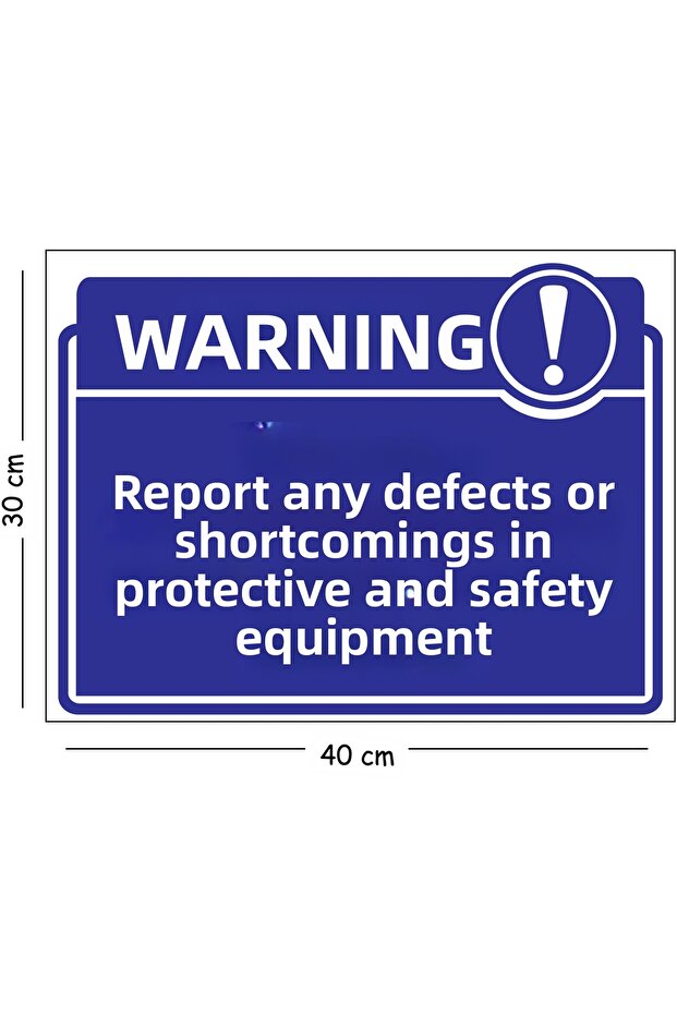 Metal Protection and Security Tools Defects Deficiency Notice Sign 30X40 cm A3 Warning Occupational Safety