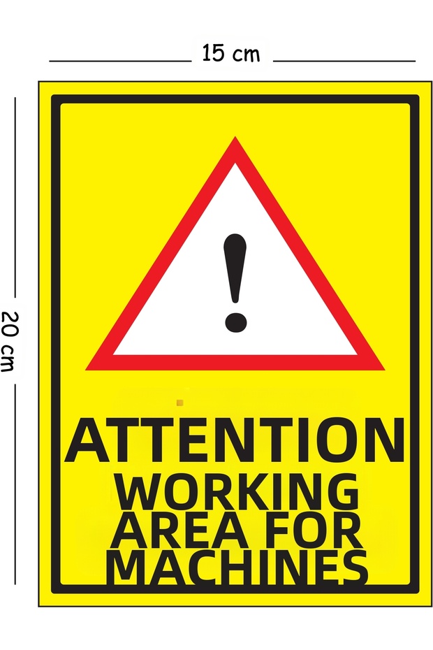 Metal Warning Sign for Construction Equipment Worksite 15X20 cm Warning Work Safety Sign