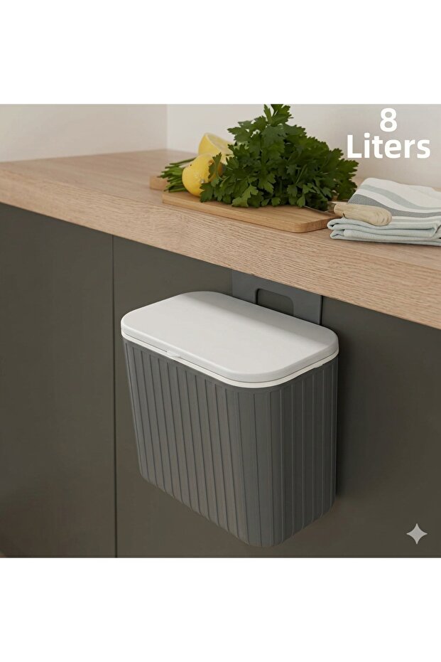 Trash Can Hanging Trash Can Anthracite 8 Lt