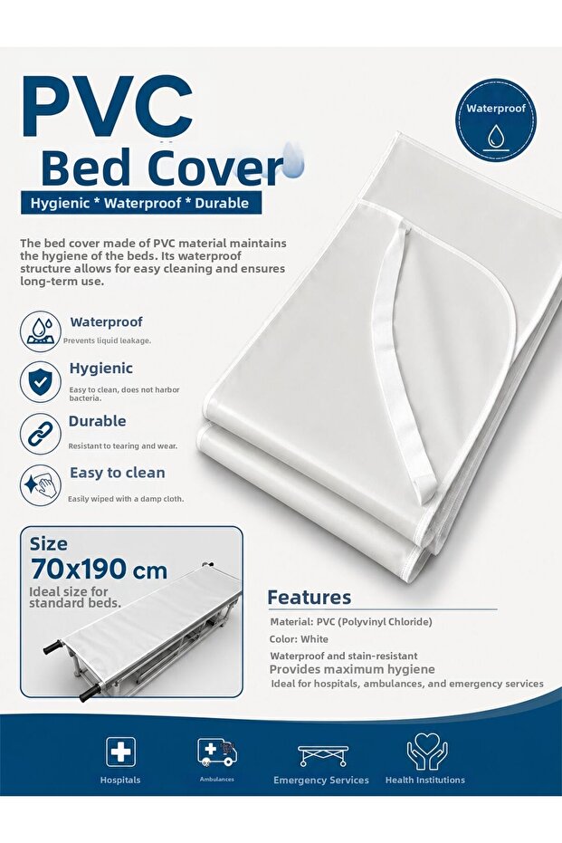 Pvc (Double-Sided) Liquid-Proof Stretch Mattress Cover