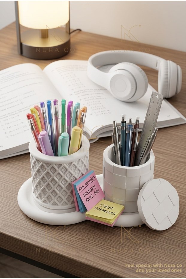 Organizer Organizer Set with 3 Pieces Geometric Trays Tabletop Makeup Brush Holder Jewelry Tray Pen Holder Desk Decor Storage Box
