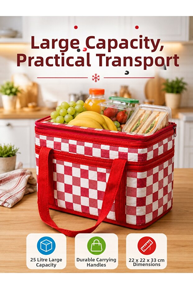 Preminium Thermal Insulated Thermos Picnic Bag Large Volume Cold and Hot Carry Bag