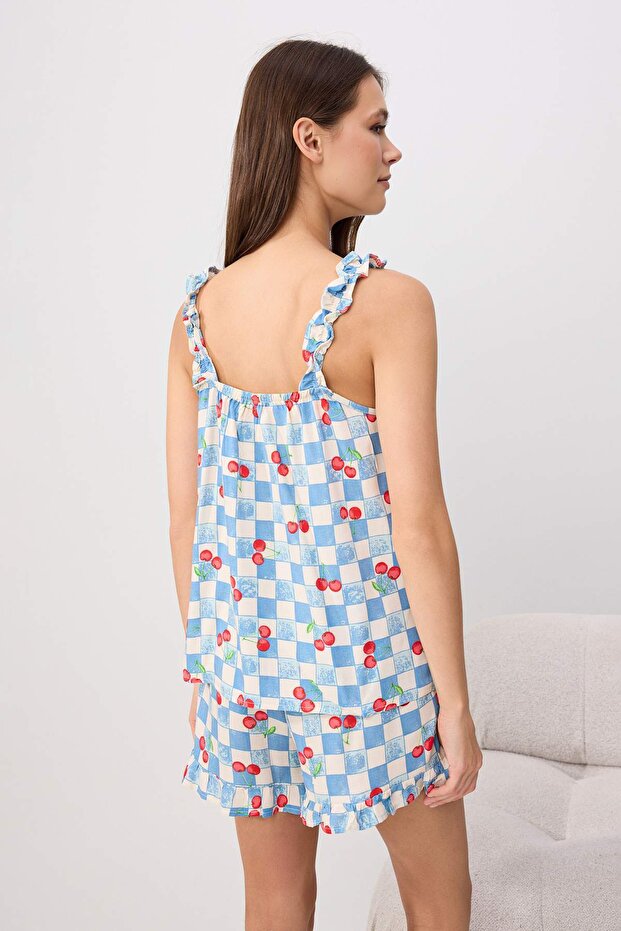 Mavi More Sustainable Viskon Dokuma Pijama Takımı THMSS26PT00223 - 4